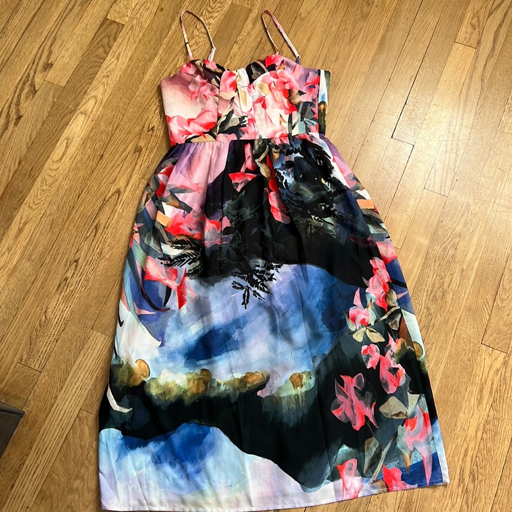 Anthropology Floral Dress (Mid length)